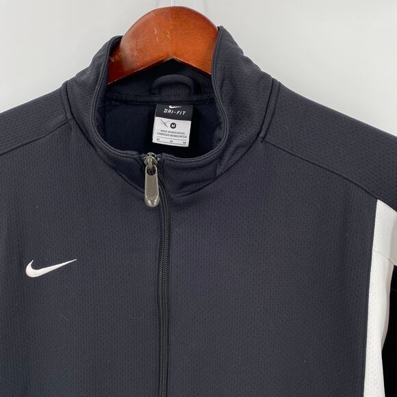 Nike black white full zip track jacket mens size medium - Picture 4 of 10